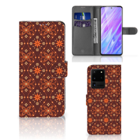 Samsung Galaxy S20 Ultra Telefoon Hoesje Batik Brown - thumbnail