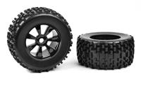 Team Corally - Off-Road 1/8 Monster Truck Tires - Gripper - Glued on Black Rims (C-00180-378) - thumbnail