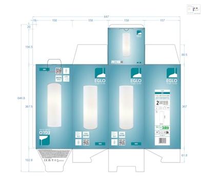 Eglo TafellampGeo 35cm wit - 81828