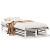 Bedframe zonder matras massief grenenhout wit 200x200 cm - thumbnail