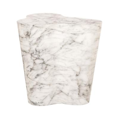 Richmond Organische Bijzettafel 'Rockyard' Faux Marmer en travertin, 46 x 38cm