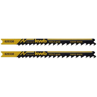 kwb 620330 Decoupeerzaagbladen, houtbewerking, HCS, universele schacht, 2 x grof 2 stuk(s)