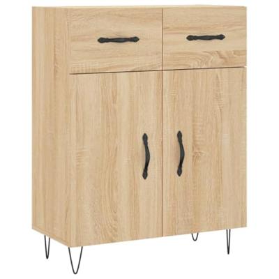 Hoge kast 69,5x34x180 cm bewerkt hout sonoma eikenkleurig