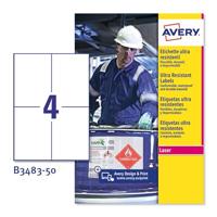 Avery ultra resistente etiketten, ft 105 x 148 mm, doos van 200 etiketten - thumbnail