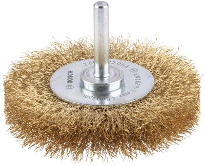 Bosch Accessories Schijfborstel, gegolfd, met messing coating, 75 mm, 0,2 mm, 16 mm, 4500 omw/min Bosch Power Tools Schacht-Ø 6 mm 2608622054 1 stuk(s)