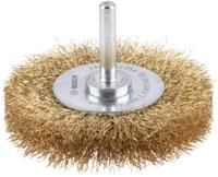 Bosch Accessories Schijfborstel, gegolfd, met messing coating, 75 mm, 0,2 mm, 16 mm, 4500 omw/min Bosch Power Tools Schacht-Ø 6 mm 2608622054 1 stuk(s) - thumbnail