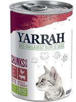 Yarrah natvoer kat blik chunks bio kip & rund 405gr - thumbnail