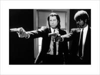 Kunstdruk Pulp Fiction - Black and White Guns 80x60cm - thumbnail