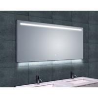 Badkamerspiegel Ambi one | 140x60 cm | Rechthoekig | Directe en indirecte LED verlichting | Touch button | Met verwarming - thumbnail