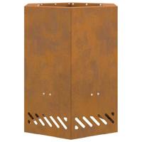 Vuurkorf Bruin 38 x 38 x 51 cm Cortenstaal - thumbnail