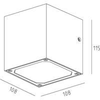 Deko Light Cubodo II Single DG Cubodo II Single Wandopbouwarmatuur LED vast ingebouwd Energielabel: G (A - G) 8.50 W LED Donkergrijs - thumbnail