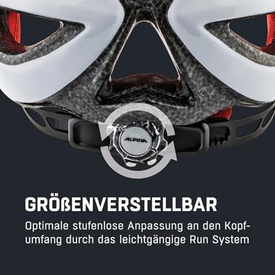 Olympic Sportswear Alpina sports kinderhelm fb jr. 2.0 50-55 zwart/wit/rood