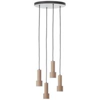 Brilliant Hanglamp rondCadiz 4-lichts zwart met brons - 60119/76 - thumbnail