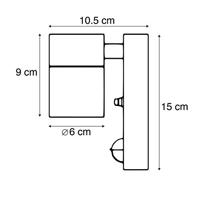 QAZQA Buitenwandlamp antraciet IP44 met bewegingssensor - Solo - thumbnail