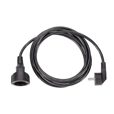 Bachmann 341.186 Stroom Verlengkabel 16 A Zwart 5.00 m H05VV-F 3G 1,5 mm²