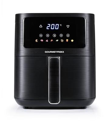 GourmetMaxx GOURMETmaxx Heißluft-Fritteuse Digital 4,5l 1500W Airfryer 4.5 l 1500 W Met display, Timerfunctie Zwart