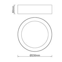 Brilliant Zwarte plafondlampSandros Ø 23cm met glas - 99735/93 - thumbnail