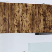 Keukenkast met plank Gerookt eiken 80 x 31 x 80 cm Bewerkt hout - thumbnail