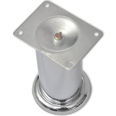 Bankpoten rond chroom 120 mm 4 st Bankpoten rond chroom 120 mm 4 st