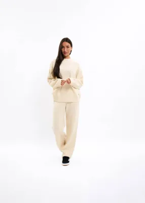 Malelions Knit Trainingspak Dames Beige - Maat S - Kleur: Beige | Soccerfanshop