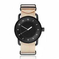 Retro Herenhorloge van LGT JWLS met Nylon Canvas Band Beige - thumbnail