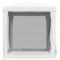 Partytent met 4 mesh zijwanden 2x2 m wit - thumbnail