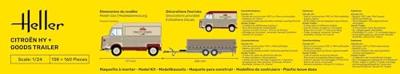 Heller 50331 Citroen HY + Goods Trailer Bouwpakket Schaal 1:24