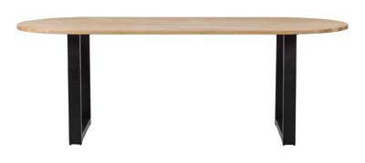 WOOOD Ovale Eettafel 'Tablo' met U-poot, 220 x 90cm