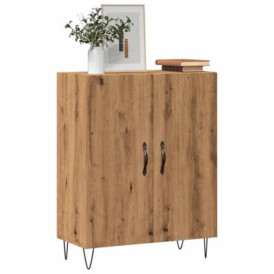 Dressoir 69,5x34x90 cm bewerkt hout artisanaal eikenkleur