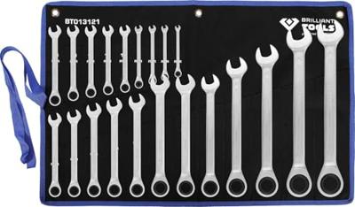 Brilliant Tools BT013121 BT013121 Ringsleutel met ratelset Sleutelbreedte (metrisch) 8 - 53 mm Brilliant Tools BT013121 BT013121 Ringsleutel met ratelset Sleutelbreedte (metrisch) 8 - 53 mm