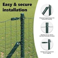 VidaXL Afrasteringspaal 13 pcs groen staal - thumbnail