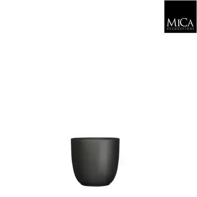 Bloempot Pot rond es/9 tusca 9 x 10 cm zwart mat Mica - Mica decorations Bloempot Pot rond es/9 tusca 9 x 10 cm zwart mat Mica - Mica decorations