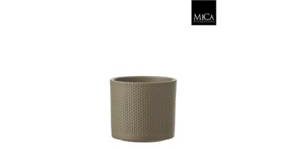 Mica Decorations era pot groen relief 12,5x13,5cm