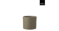 Mica Decorations era pot groen relief 12,5x13,5cm - thumbnail