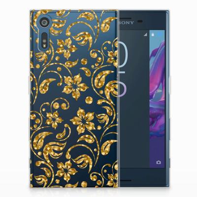 Sony Xperia XZs | XZ TPU Case Gouden Bloemen Sony Xperia XZs | XZ TPU Case Gouden Bloemen