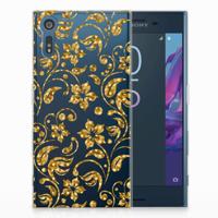 Sony Xperia XZs | XZ TPU Case Gouden Bloemen - thumbnail