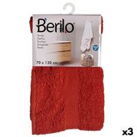 Badhanddoek Berilo Tegel 80 % katoen 20 % Polyester 70 x 130 cm (3 Stuks) - thumbnail