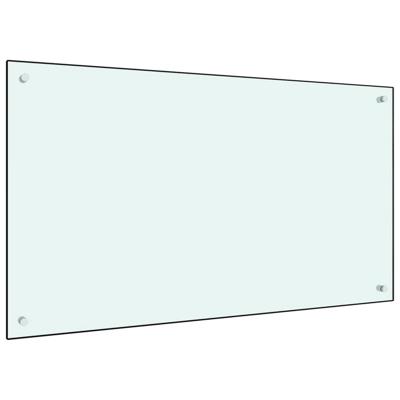 VidaXL Spatscherm keuken 100x60 cm gehard glas wit