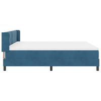 Boxspringbed met Matras Zwart 100x200 cm Fluweel Donkerblauw - thumbnail