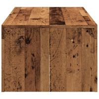 Salontafel 102x50x35 cm bewerkt hout oude houtkleurig - thumbnail