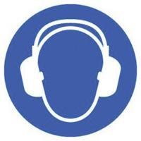 Gebodsbord Gehoorbescherming gebruiken 1 stuk(s) - thumbnail