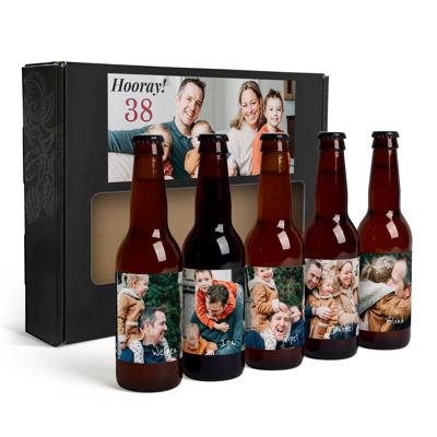 Bierpakket met individueel gepersonaliseerd flesjes