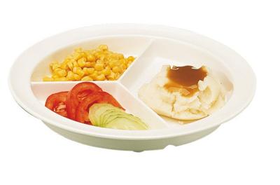 Verdeelbord Met 3 vakken | GripWare | Anti-slip dopjes | Diameter 22 cm | PR65601