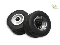 Thicon Models 1:14 Truck-oplegger Complete wielen Massief rubber, Aluminium 30 mm On-Road Euro-Optik Zilver 2 stuk(s) - thumbnail