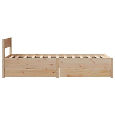 Bedframe zonder matras massief grenenhout 90x190 cm - thumbnail