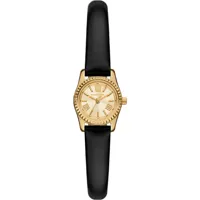 Horlogeband Michael Kors MK4901 Leder Zwart 10mm - thumbnail