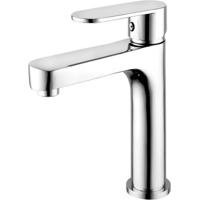 Verhoogde Chroom Wastafelmengkraan - Rond Model voor Opbouw - thumbnail