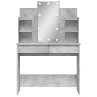 Kaptafel met LED-verlichting 96x40x142 cm betongrijs