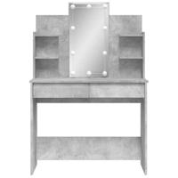 Kaptafel met LED-verlichting 96x40x142 cm betongrijs - thumbnail