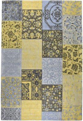 Patchwork Vloerkleed Geel Grijs Mogan, 160x240 Patchwork Vloerkleed Geel Grijs Mogan, 160x240